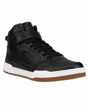 Men's Champion ARENA POWER HI Sneakers Black | RPMUL8401