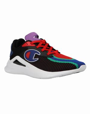 Men's Champion Acela Speed Sneakers Black / Multicolor | MCDNK5647