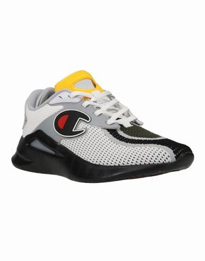 Men's Champion Acela Speed Sneakers White / Black / Grey | EUKHT3278