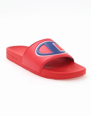 Men's Champion C Logo Slides White | ECMFO9451