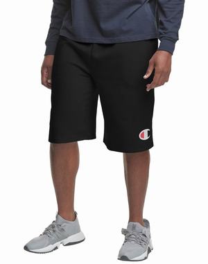 Men's Champion Fleece C Logo 10" Shorts Navy | ENUMA9264