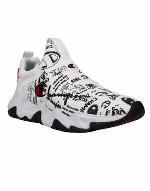 Men's Champion Hyper Apex Doodle Sneakers White / Black | DRFXC5420