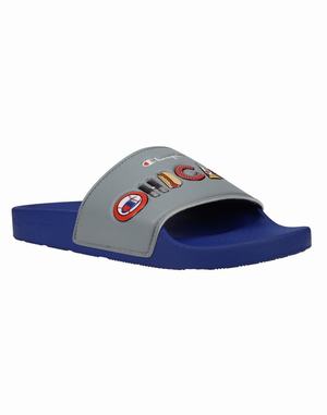 Men's Champion IPO Chicago Slides Grey | HCSFN8293