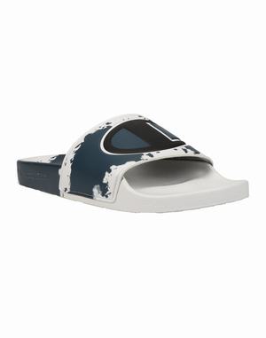 Men's Champion IPO Surf and Turf Trekking Slides Grey / White | DPQCG9032