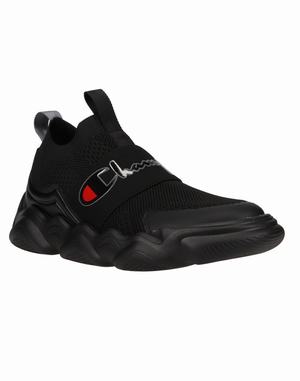 Men's Champion MELOSO RALLY PRO LO Sneakers Black / Black / Deep Red | YBWFT5720