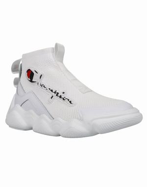 Men's Champion MELOSO RF MID Sneakers White / Black | MAUGN9641