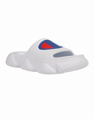 Men's Champion Meloso Squish Slides White | BWTOP0589