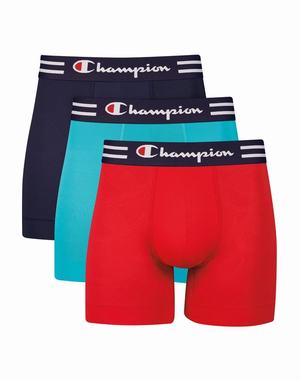 Men's Champion PERFORMANCE 3-PAIRS Underwear Navy White / Navy / Red / Navy | UCNSW4807