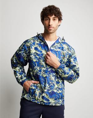 Men's Champion Packable All Over Print Jackets Camo Olive | OMPET8140