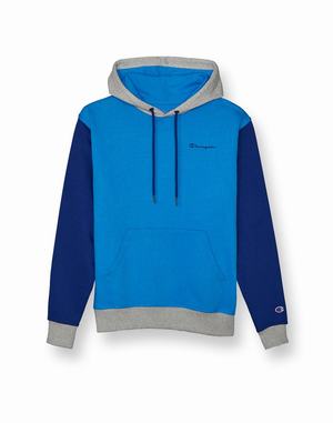 Men's Champion Powerblend Hoodie Blue / Blue | YWOKS7024