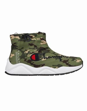 Men's Champion Rally Drizzle Sneakers Olive / Navy | LOCPJ8915