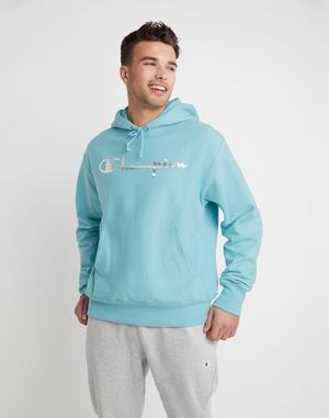 Men's Champion Reverse Weave Foil Hoodie White | PEXTR6785