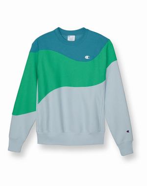 Men's Champion Reverse Weave Hoodie Green / Grey | VTABO1953