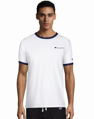 Men's Champion Sleep Nightwear White / Navy | GJUQF7904