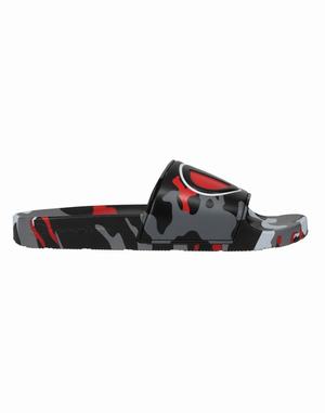 Men's Champion Stormy Night Slides Black Multicolor | PUDJW1259