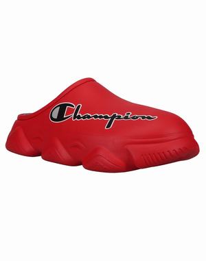 Men's Champion Super Meloso Classic Slides Deep Red | QXGBV1947