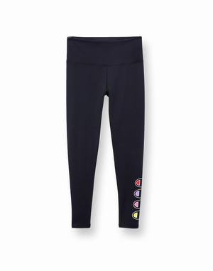 Women's Champion Absolute 7 8 Outline C Logos 25" Leggings Black | JGWTM1389