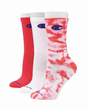 Women's Champion Asst. Tie-Dye 3-Pairs Socks Dark Grey | NSLCG4923