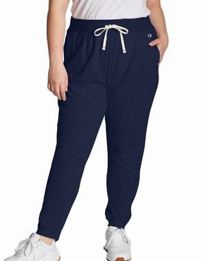 Women's Champion Campus French Terry 28" Pants Navy | KUCAO7392