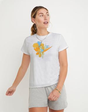 Women's Champion Classic Mahalo T Shirts White | NORZM0758