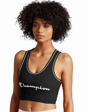 Women's Champion Everyday Crop T Shirts Black | QCGLF5270