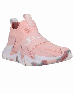 Women's Champion HYPER C SPEED Sneakers Pink Camo Multicolor | FRABO3596