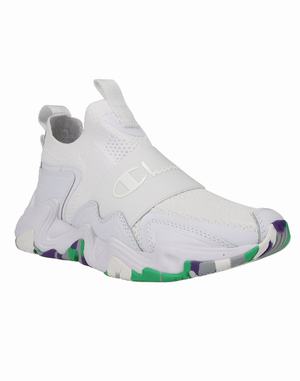 Women's Champion HYPER C SPEED Sneakers White Camo Multicolor | QGZPJ8340