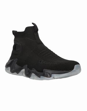 Women's Champion Hyper C Raw Sneakers Black | PBKHL9103