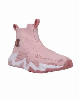 Women's Champion Hyper C Raw Sneakers Pink / Rose | OUMKG7605