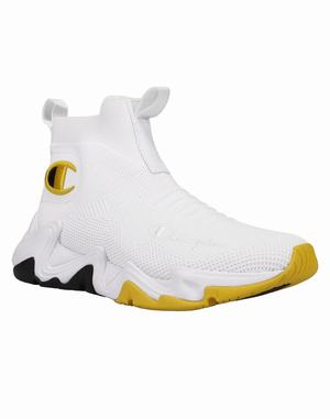 Women's Champion Hyper C Raw Sneakers White / Yellow | XJBZE8041