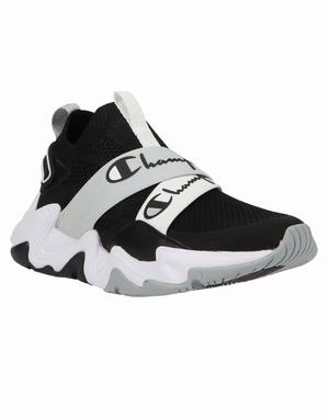 Women's Champion Hyper Lo Sneakers Black / Grey / White | RWUEO4079