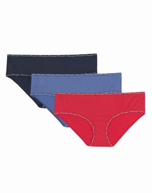 Women's Champion Microfiber 3-pairs Underwear Purple / Olive / Grey Brown | FMZQO2640