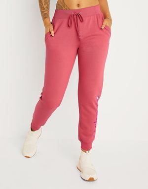 Women's Champion Powerblend Fleece Script Logo 29" Pants Red | WXYBT5069