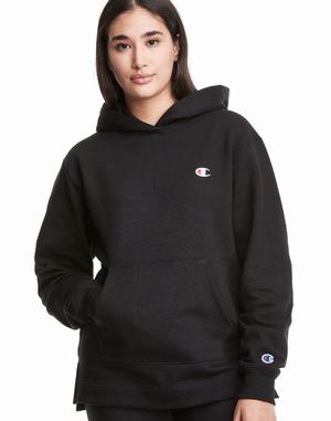 Women's Champion Reverse Weave Open Hoodie Black | MSYIQ2370