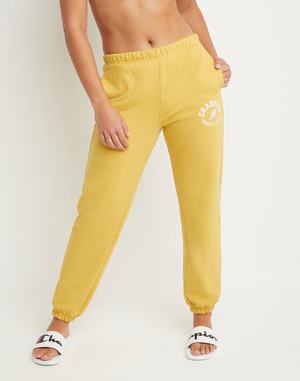 Women's Champion Reverse Weave Track & Field 29" Pants Royal Gold | DVIWO5823