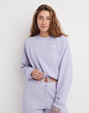 Women's Champion Ribbed Ottoman Hoodie Grey | LBVKD6097