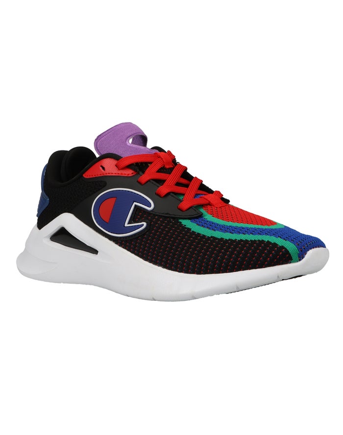 Men\'s Champion Acela Speed Sneakers Black / Multicolor | MCDNK5647