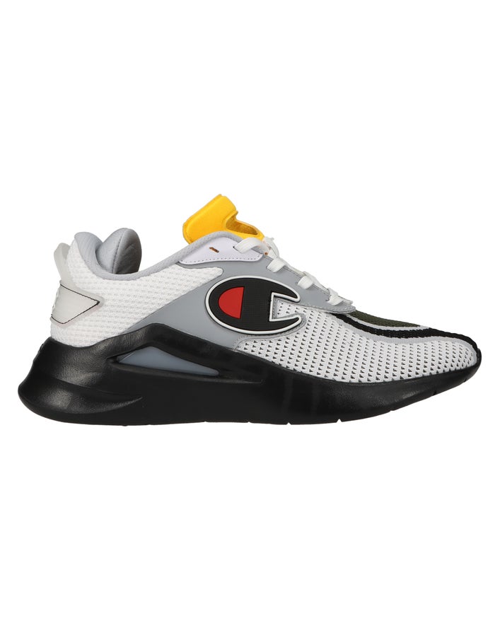 Men's Champion Acela Speed Sneakers White / Black / Grey | EUKHT3278