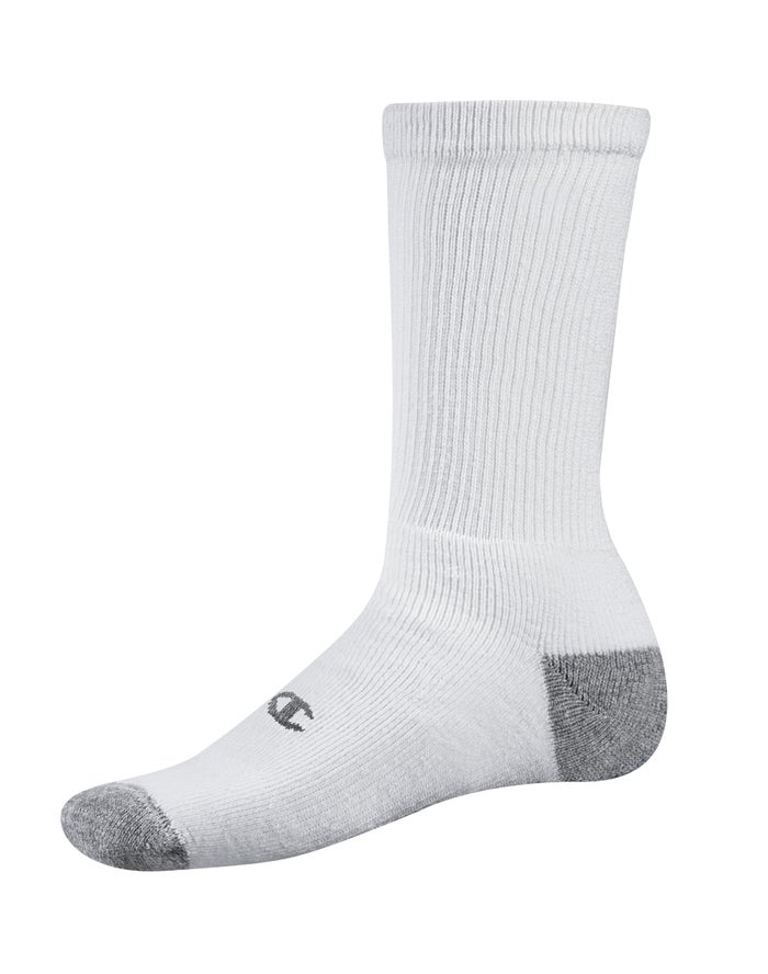 Men\'s Champion Double Dry Performance 6-pairs Socks Black | JMCFX0127