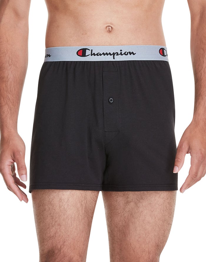 Men's Champion EVERY DAY COTTON STRETCH 3-PAIRS Underwear Camo Grey / Black / Black / Grey / Grey / Black | HCMXZ3061