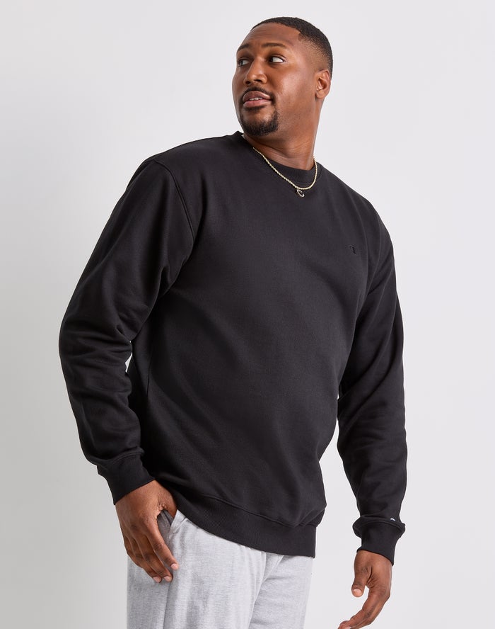 Men's Champion Fleece C Logo Tops Navy | OLHQY9750