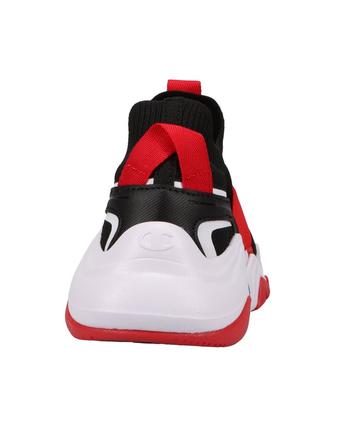 Men's Champion Hyper Cross Lo Sneakers Black / Deep Red / White | KQEJG9742