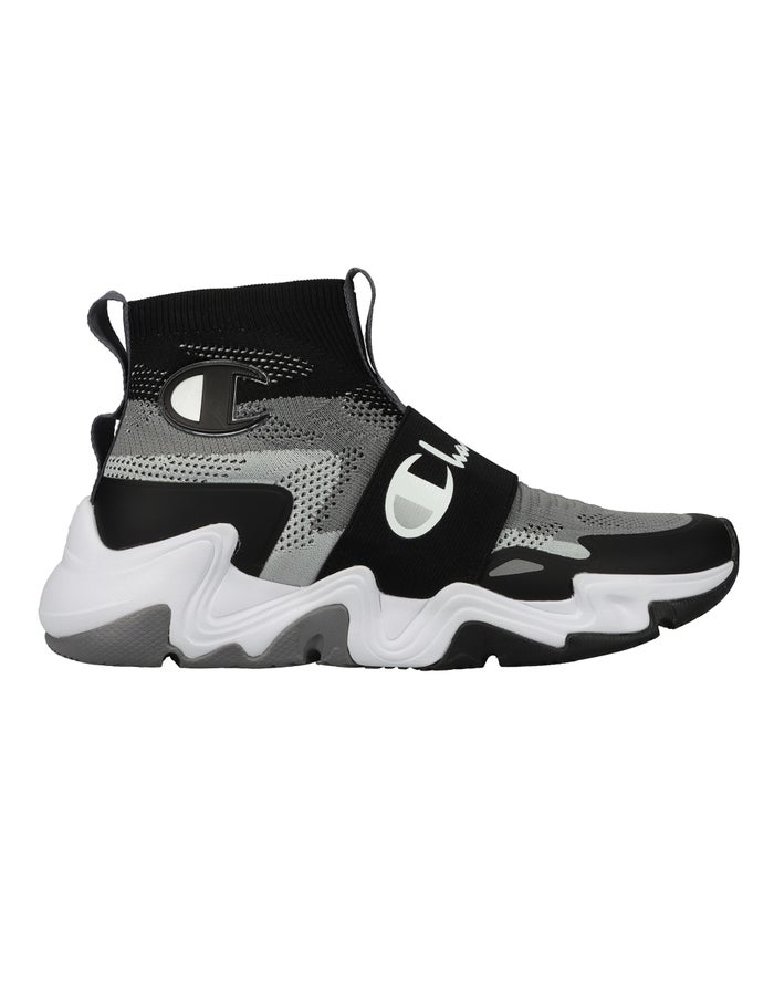 Men's Champion Hyper Future Hi Sneakers Black / Grey | CRMUV3154