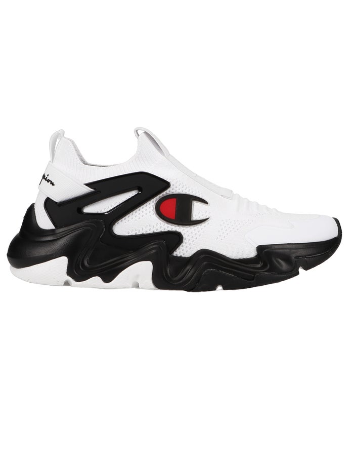 Men's Champion Hyper Future Lo Sneakers White / Black | CJHQW8346