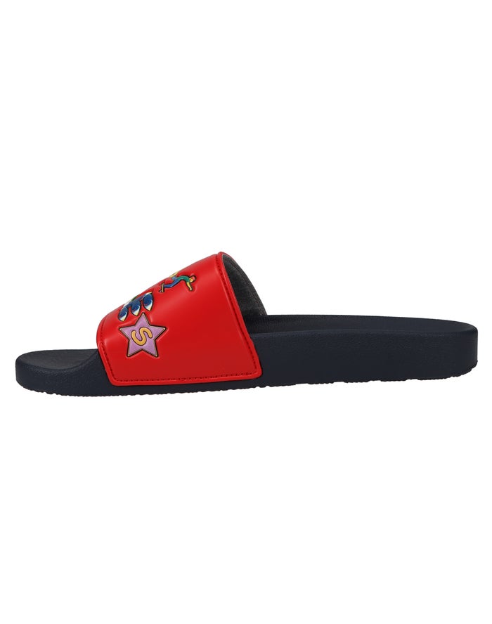 Men's Champion IPO Los Angeles Slides Deep Red / Navy | ZDJXA1429