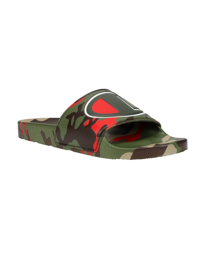 Men\'s Champion IPO Slides Olive | BICPY9785