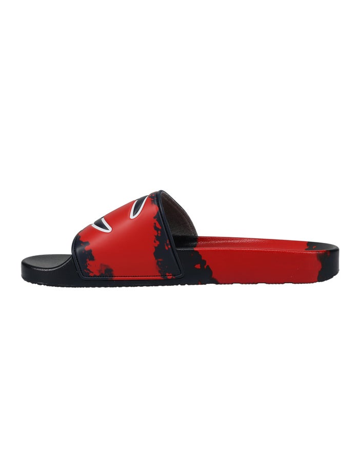 Men's Champion IPO Surf and Turf Slides Deep Red / Navy | OYDXU2618