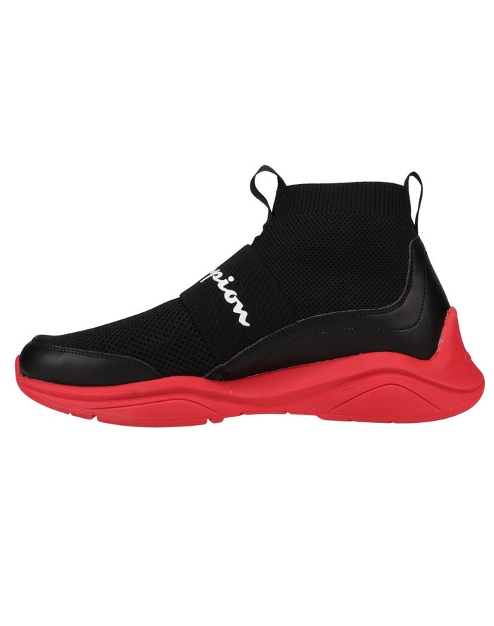 Men's Champion LEGEND Sneakers Black / Deep Red | MWIUK8034