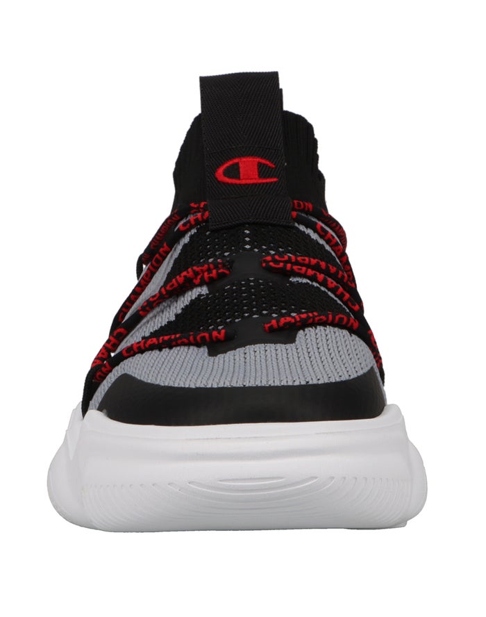 Men's Champion MELOSO FLUX Sneakers Black / Deep Red | ZIKBS7590