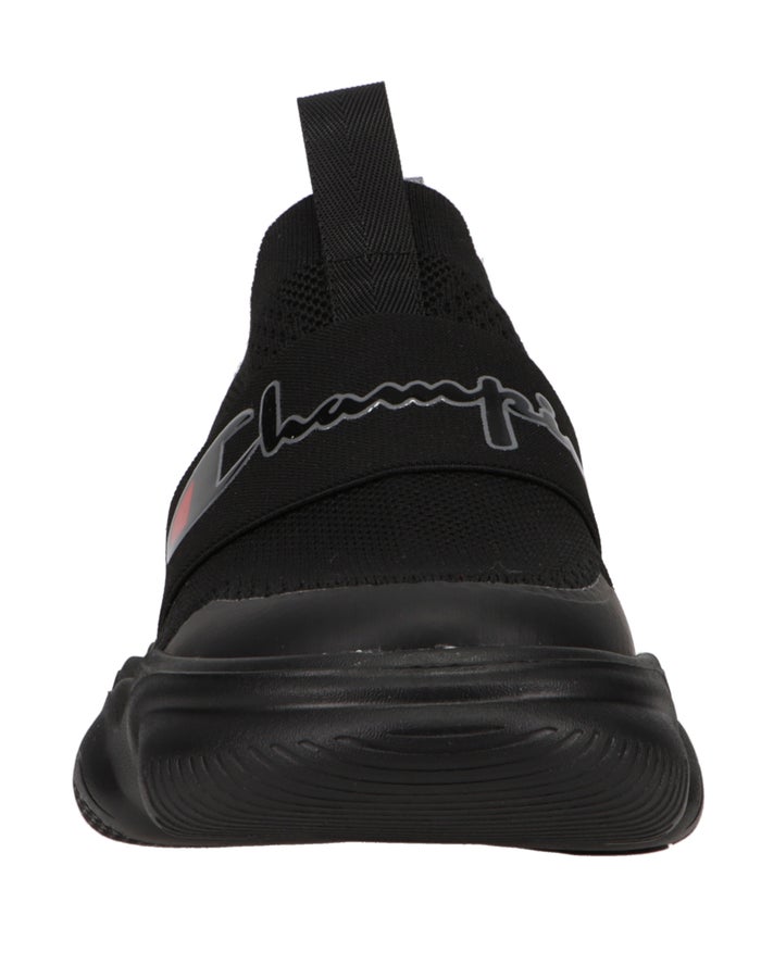 Men's Champion MELOSO RALLY PRO LO Sneakers Black / Black / Deep Red | YBWFT5720